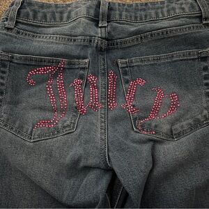 [SOLD]Juicy Couture Dark Blue Rhinestone Jeans